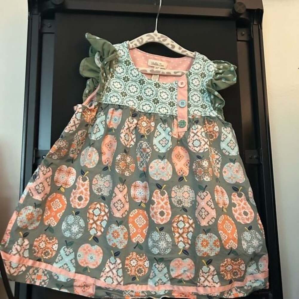 Matilda Jane Just Imagine Bella Green Pink Summer Tunic Girl’s Size 8